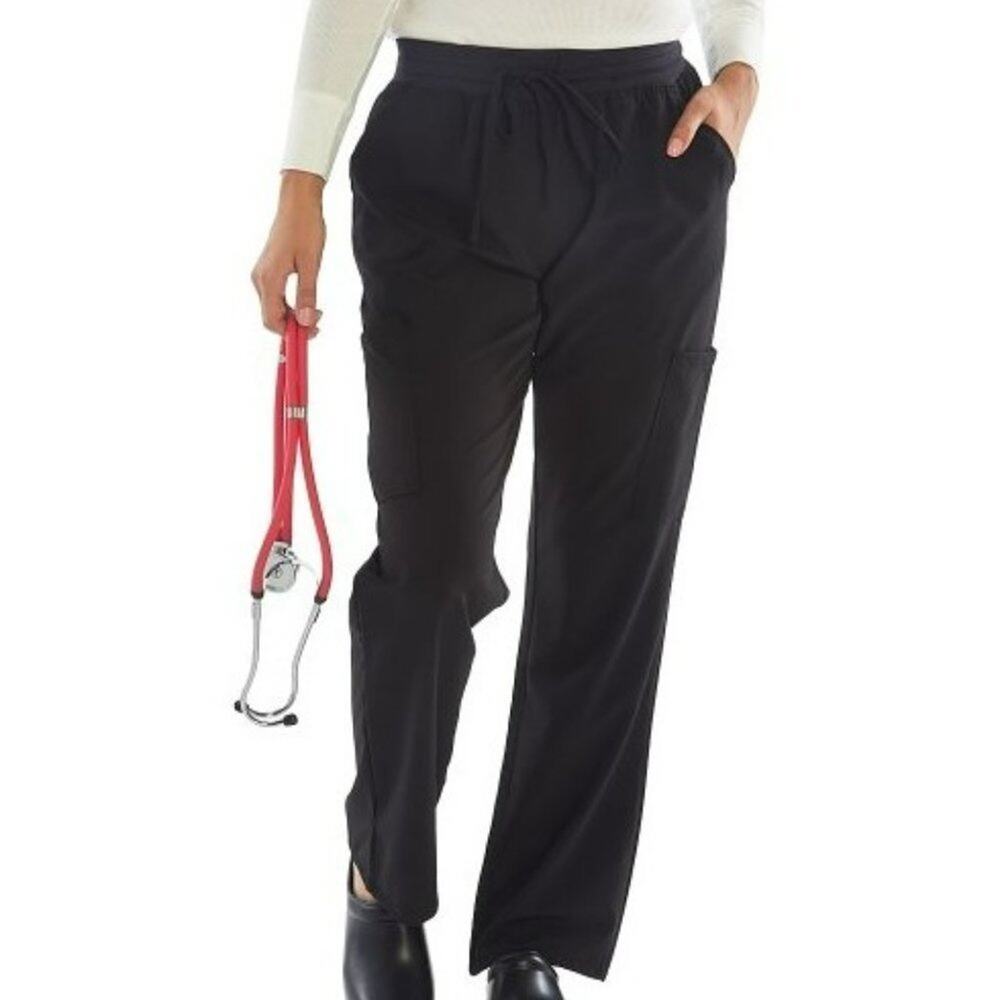 Black  Pocket Stretch Scrub Pants